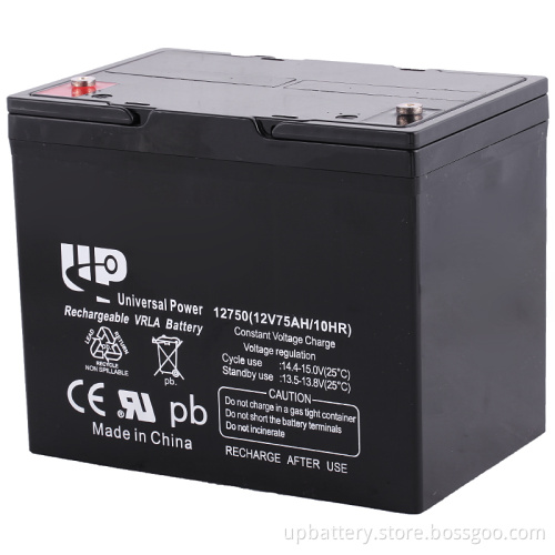 Rehchargeable AGM Lead Acid 12V 75ah PV Battery